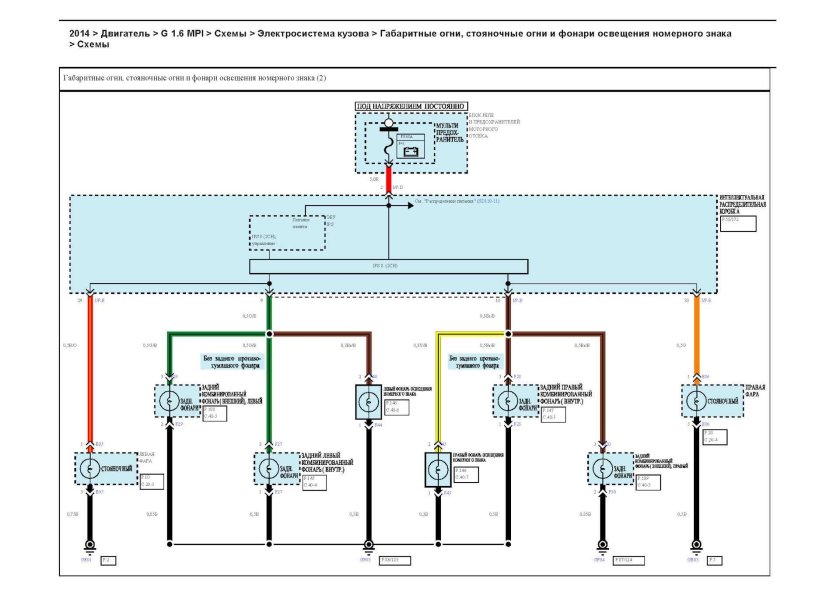Электрическая схема Хендай Элантра XD