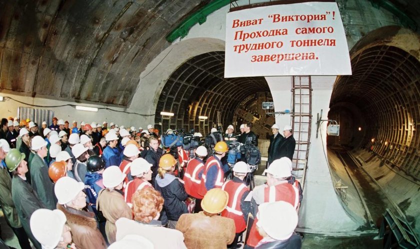 Размыв в Петербургском метрополитене 1995 Лесная