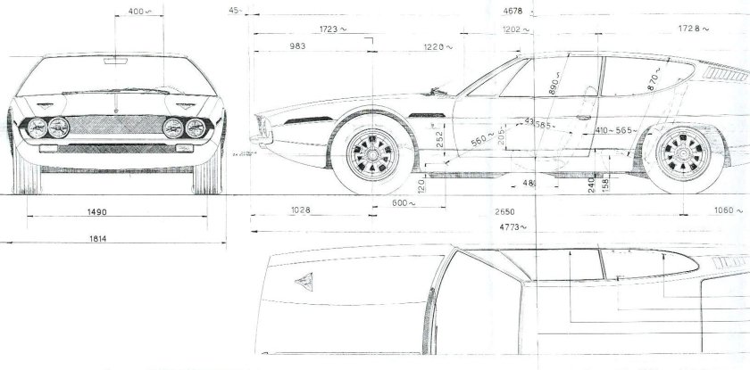 Lamborghini Espada чертеж