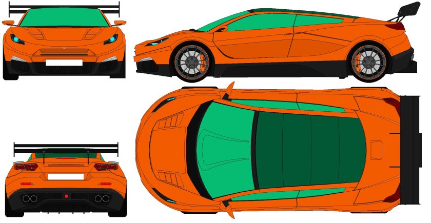 Чертежи Ламборджини авентадор