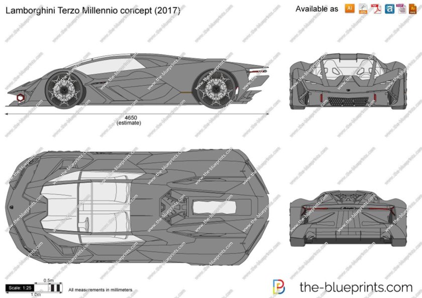 Чертеж Ламборгини Терзо