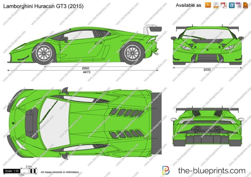 Чертежи Ламборджини авентадор
