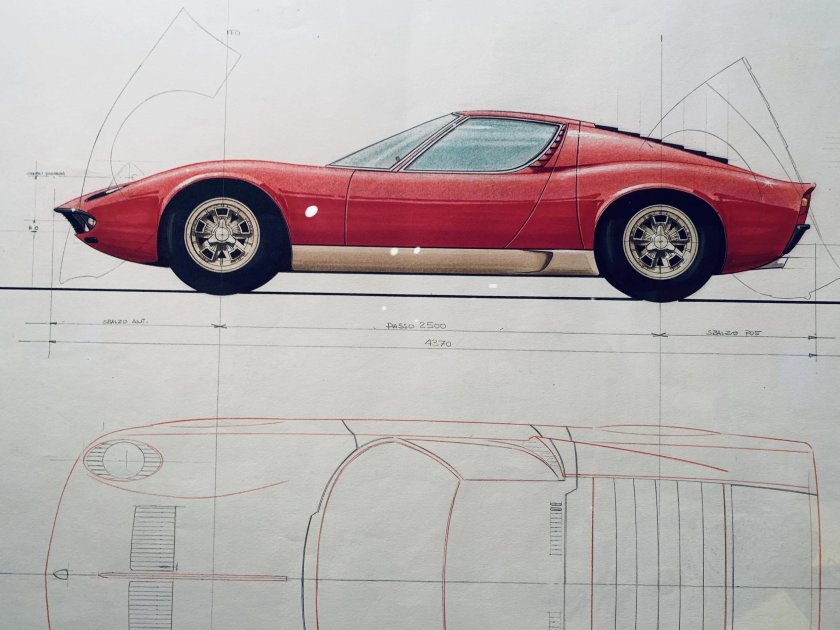 Ламборгини Миура чертежи