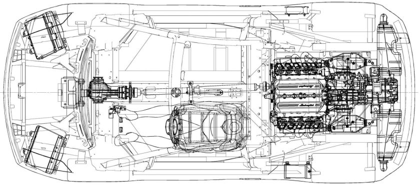 Рама Lamborghini Aventador чертежи