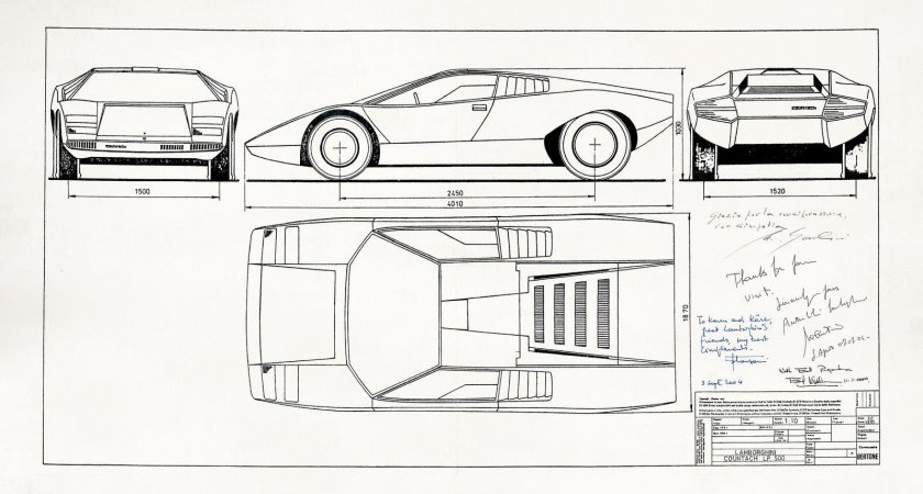 Lamborghini Countach lp500 Blueprint