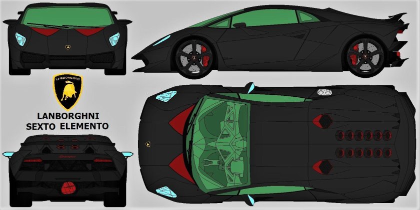 Чертежи Ламборджини авентадор