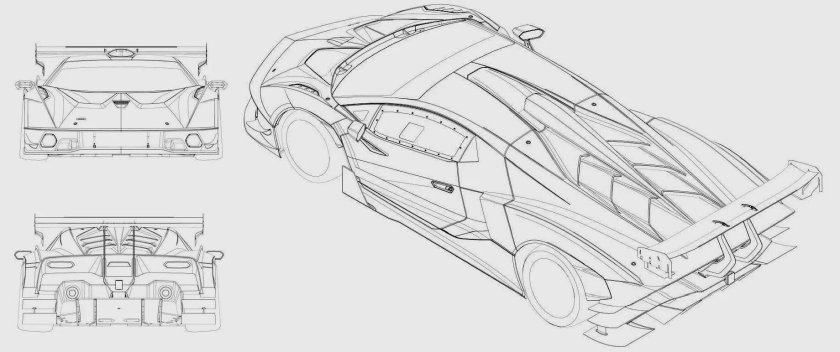 Чертежи Ламборджини авентадор