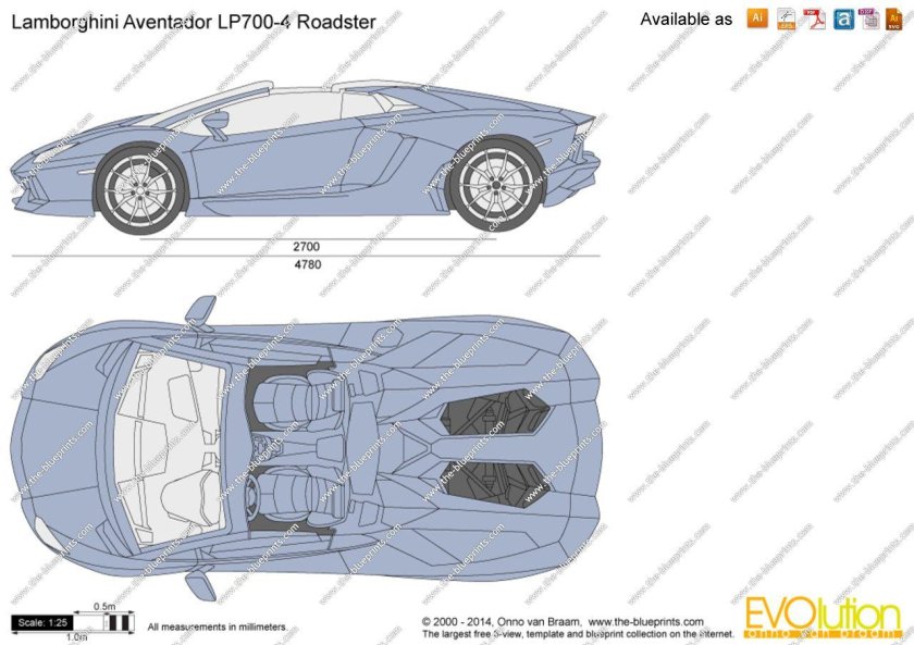 Lamborghini lp700-4 Blueprint