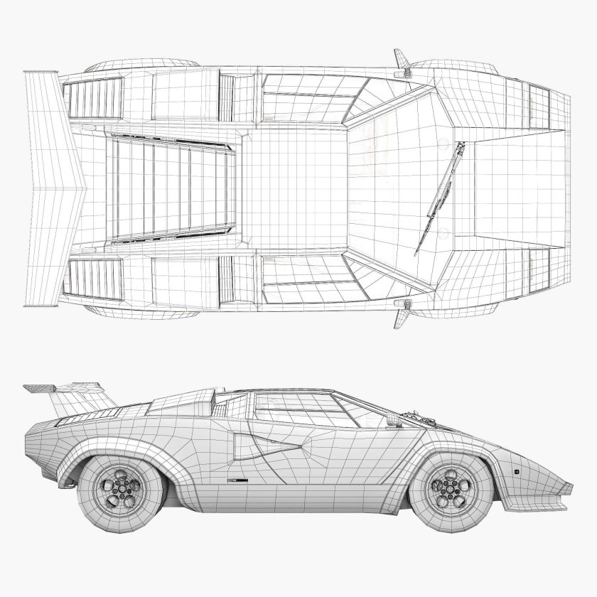 Lamborghini countach lp500s чертеж