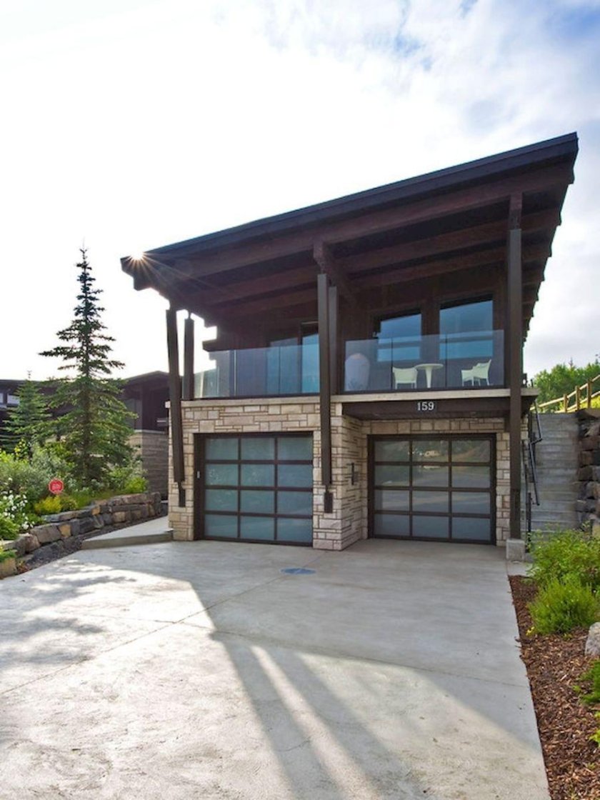 Двухэтажный гараж с односкатной крышей проекты