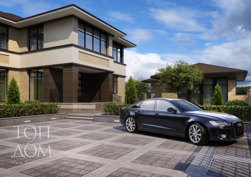 Коттедж с машиной