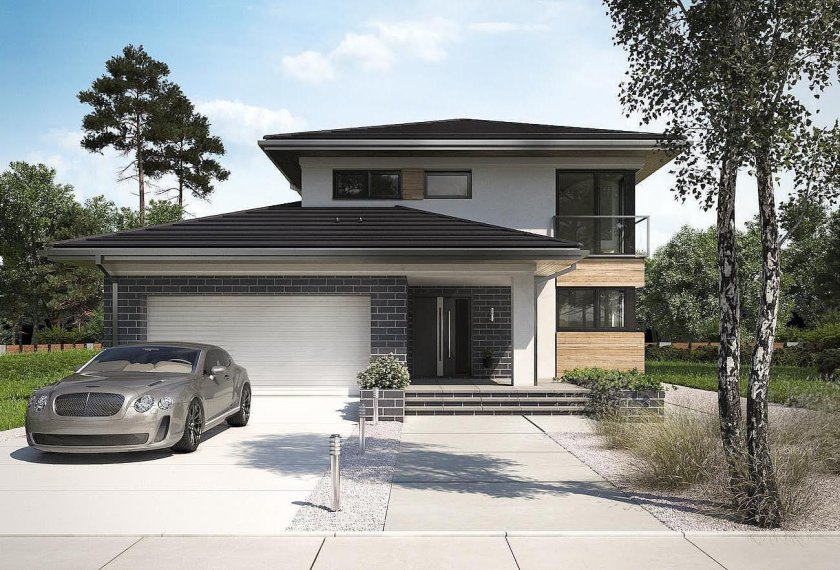 Американский домик с гаражом