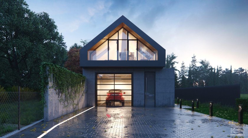 Гараж с мансардой