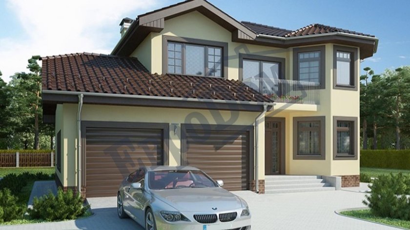 Дом с мансардой и гаражом на 2 машины