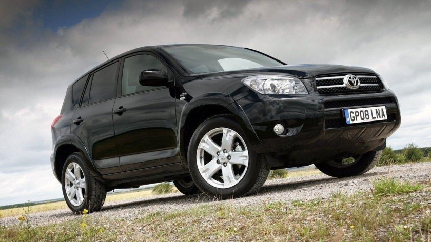 Чёрный Toyota rav4 2008