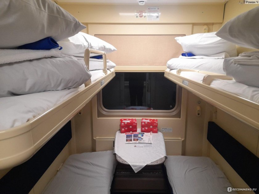 2х этажный поезд ржд купе