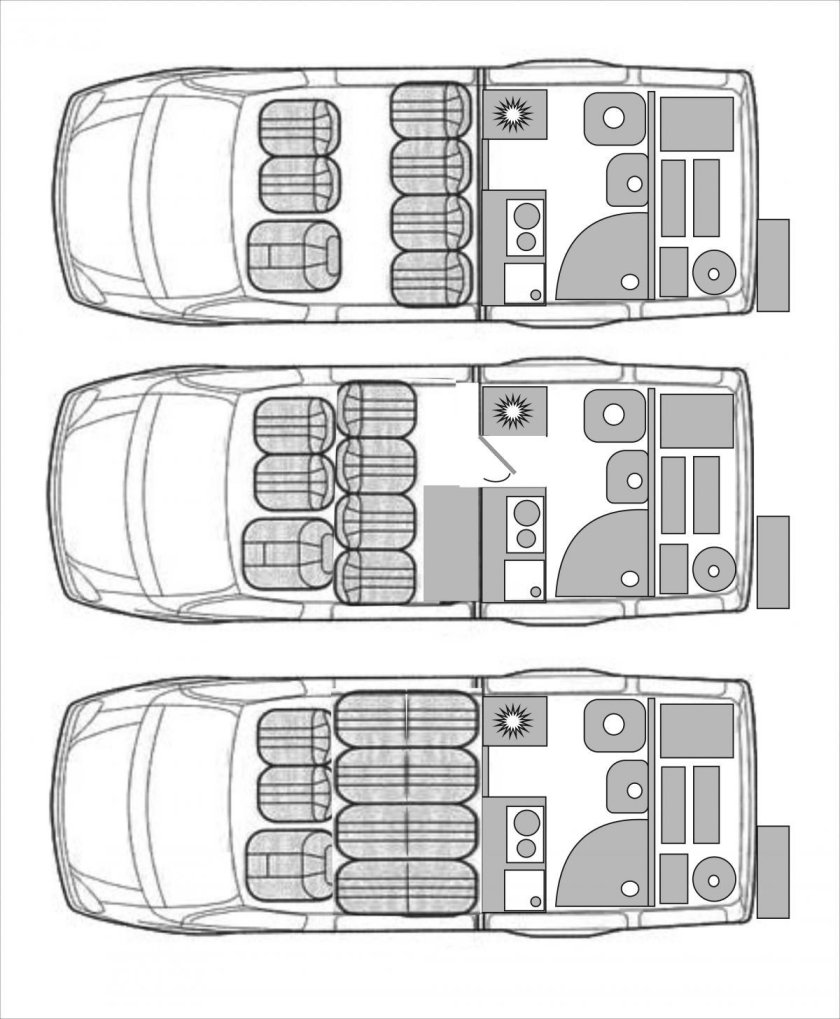 Соболь 4х4 расположение сидений