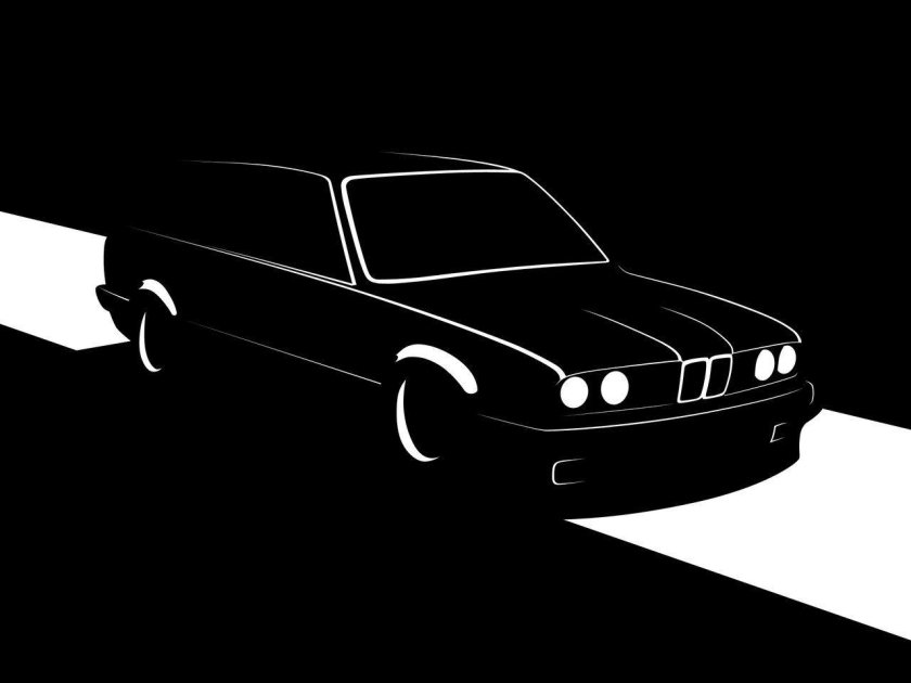 BMW e30 силуэт