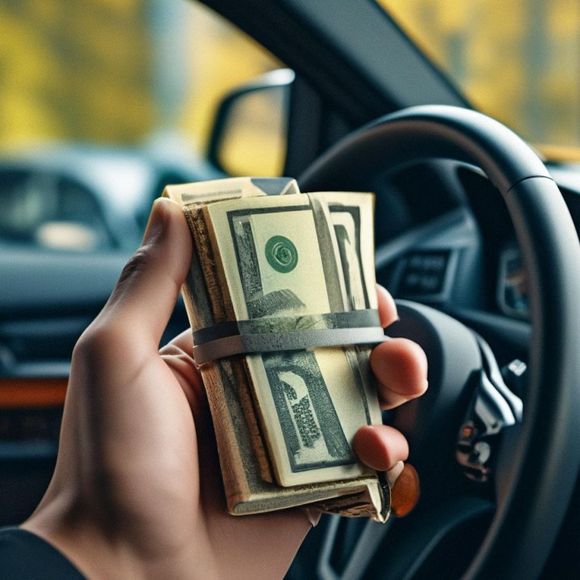 Деньги внутри машины