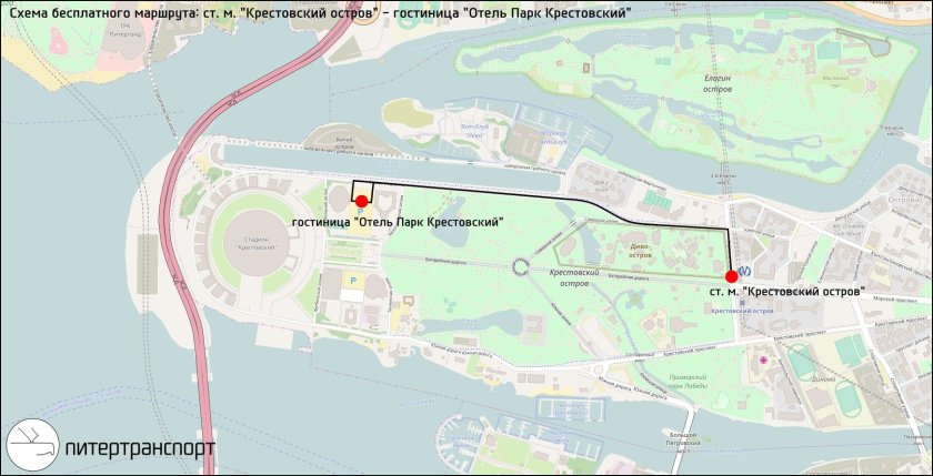 Крестовский остров схема парка