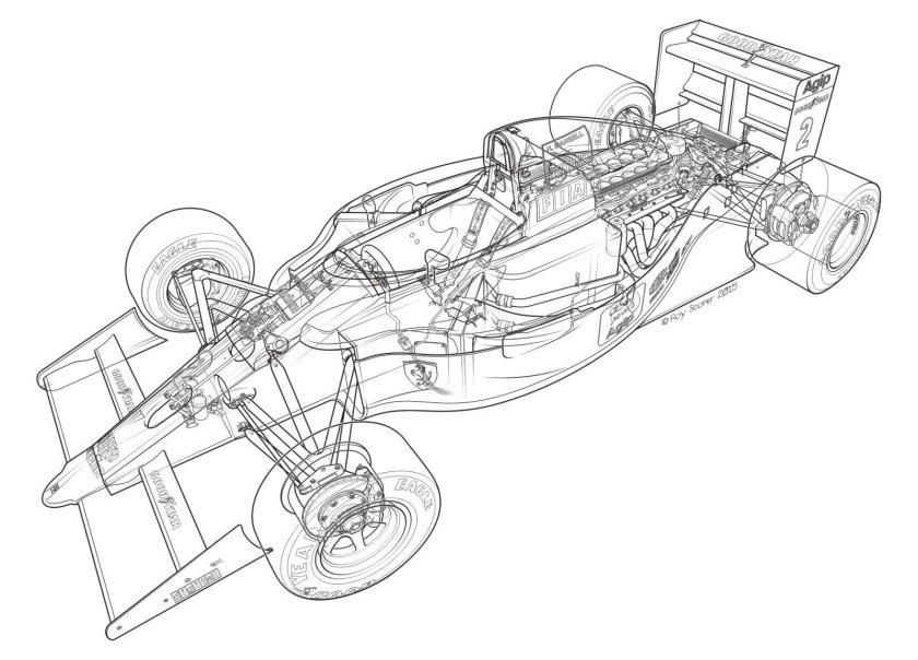 Болид f1 чертеж