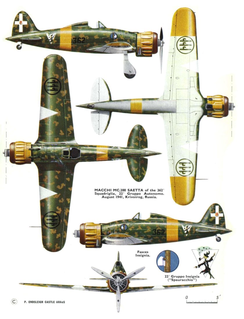 Macchi c.200 saetta истребитель