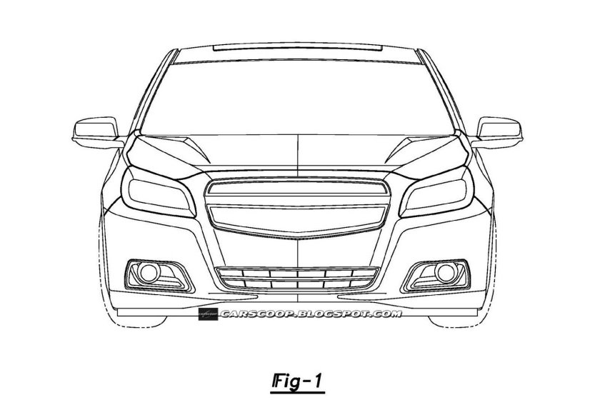 Chevrolet Malibu 1 чертеж
