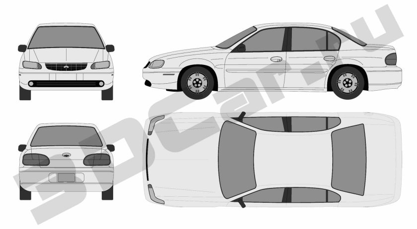 Chevrolet Malibu 1 чертеж