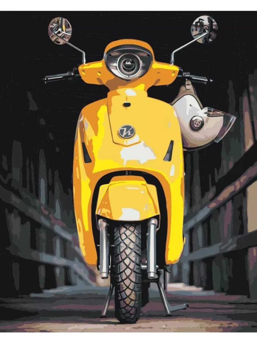 Желтый мопед