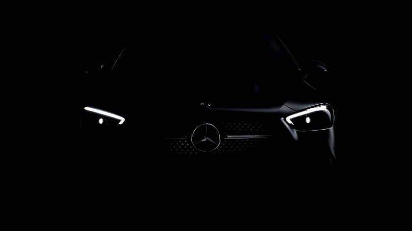 Мерседес фары в темноте