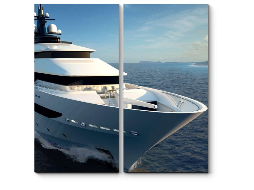Модульная картина яхты
