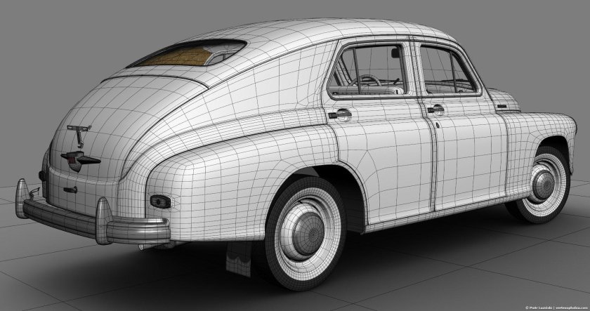 ГАЗ 20 М победа 3d модель
