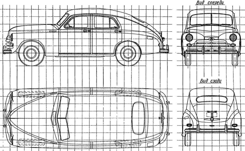 ГАЗ м20 победа чертежи