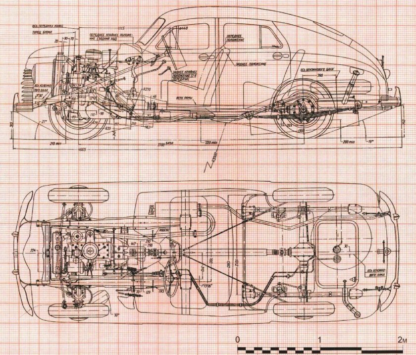 ГАЗ м20 победа чертежи