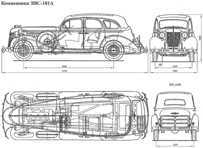 ЗИС 101 чертежи