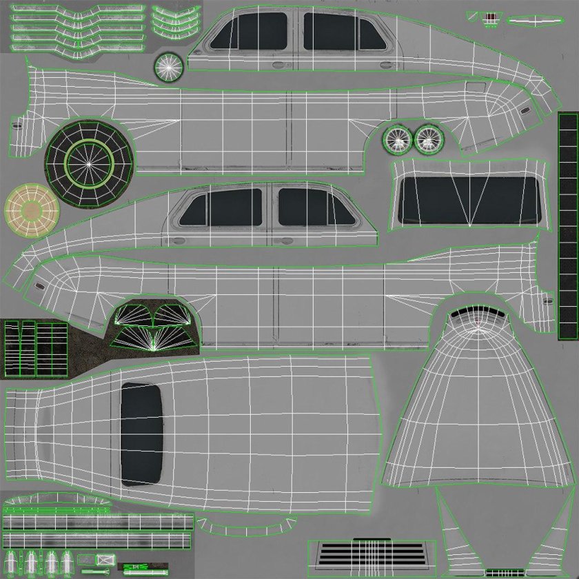 Машинка из бумаги ГАЗ м20 победа