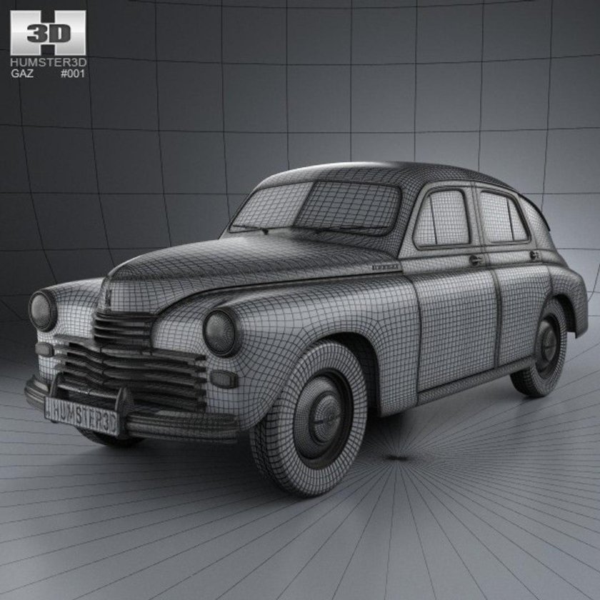 ГАЗ 20 М победа 3d модель