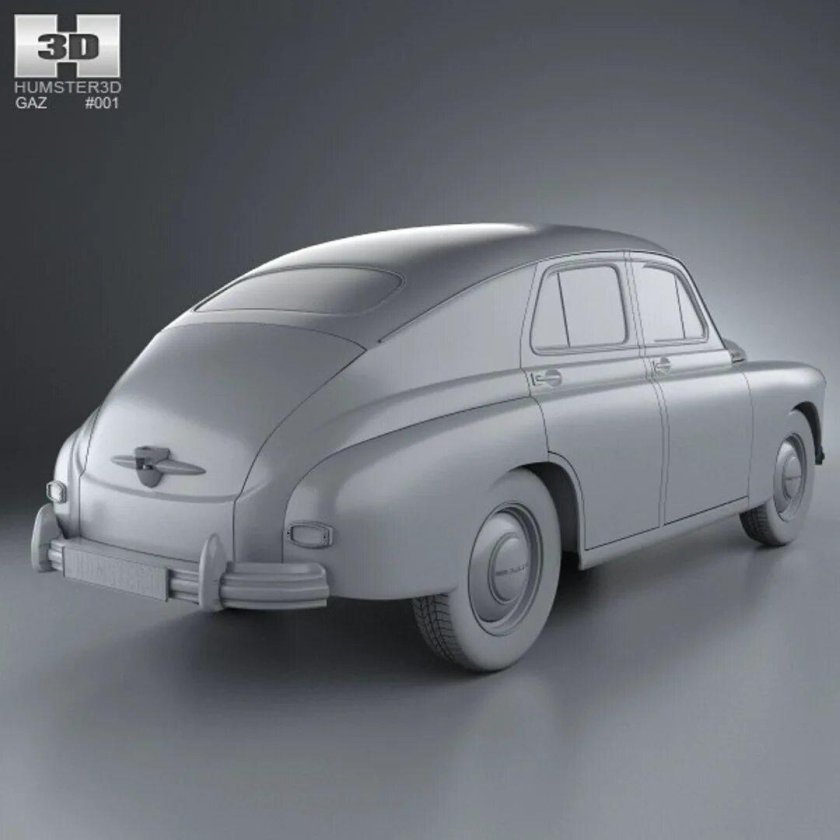 ГАЗ 20 М победа 3d модель