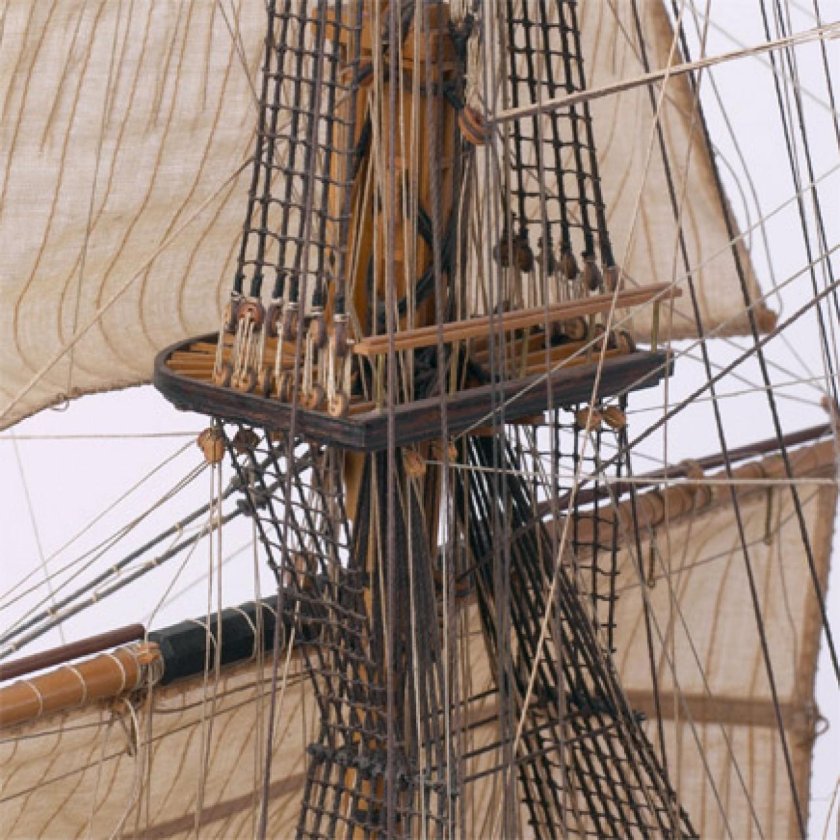 Ванты на модели парусника