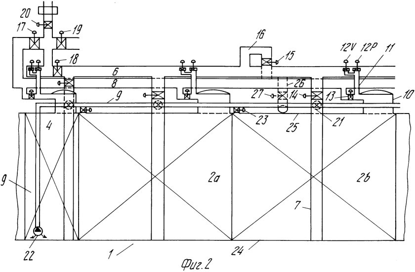 Схема балластной системы судна