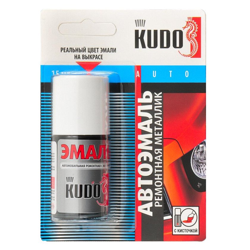 Kudo эмаль металлик серебро