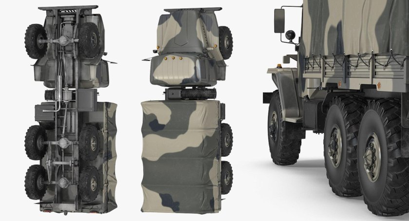 3d модель Урал 4320