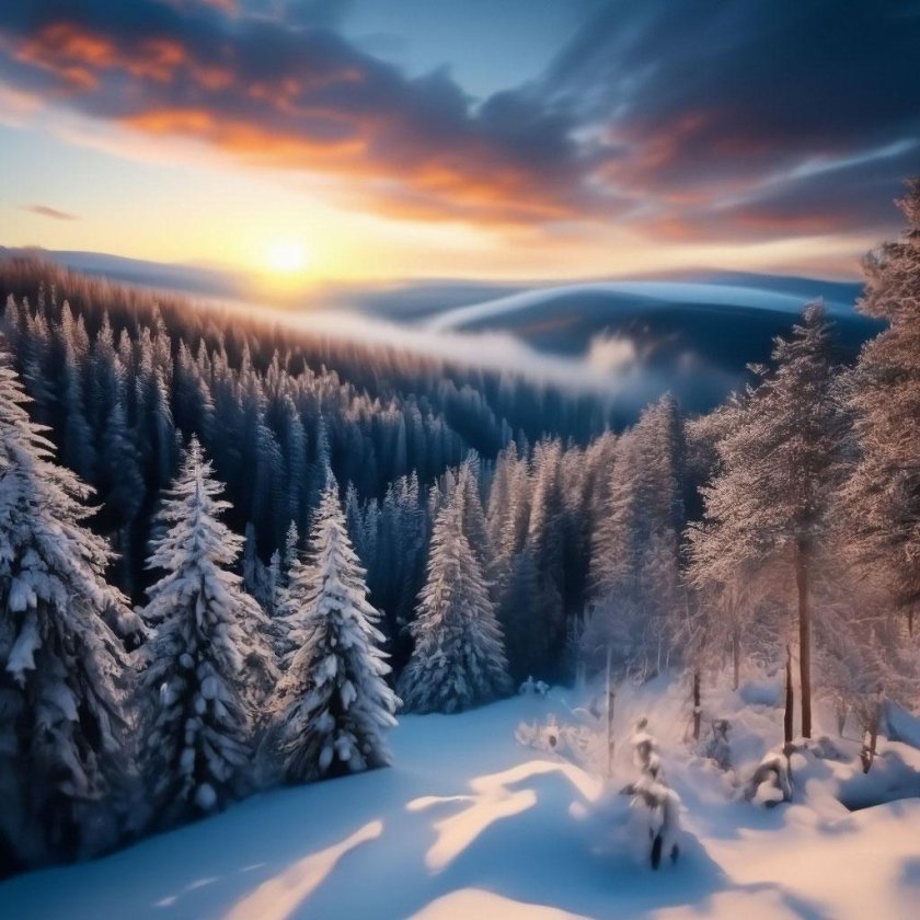 Рассвет зимний