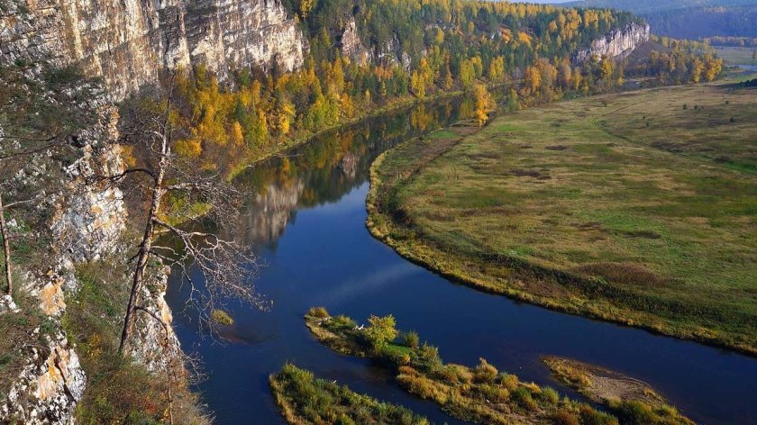 Река Юрюзань в Башкирии