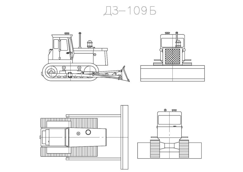Бульдозер ДЗ-18 схема