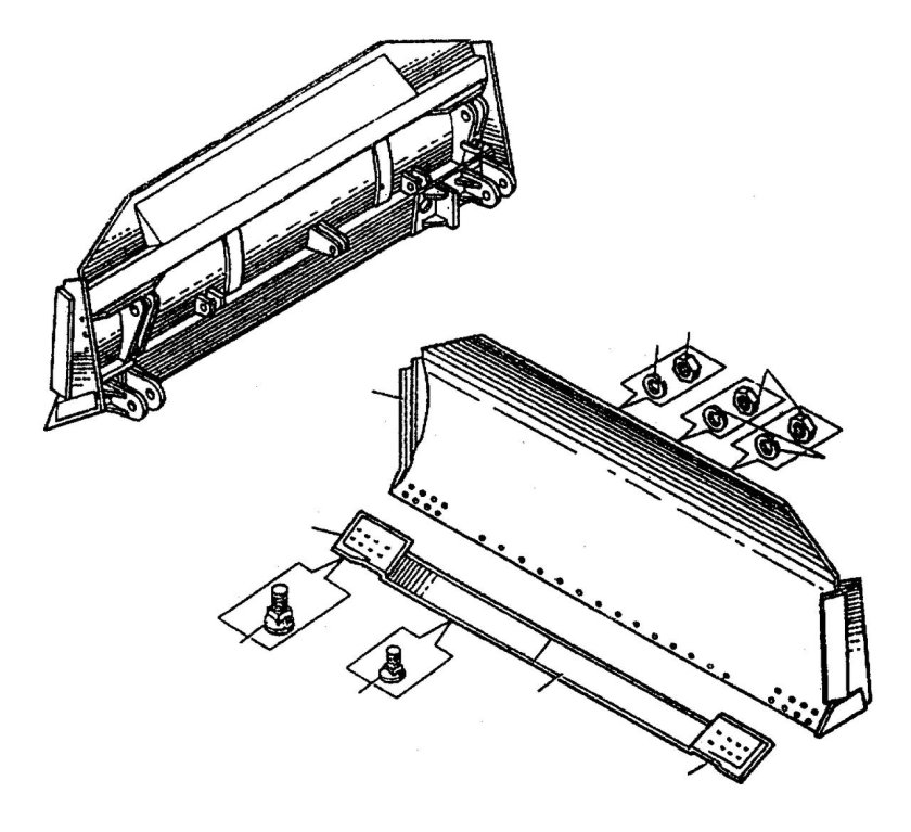 Отвал бульдозера т 170 чертеж