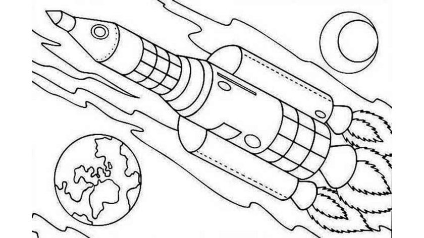 Космос раскраска для детей