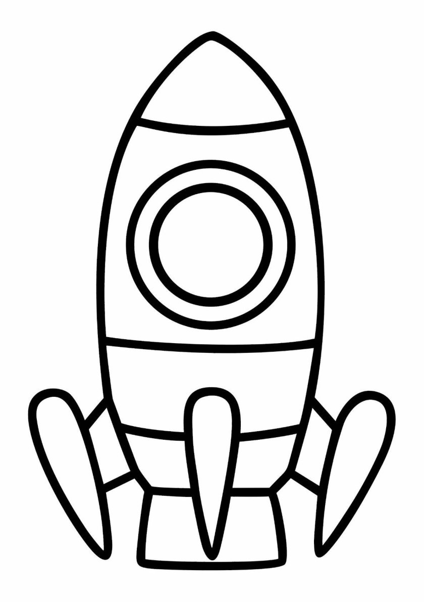 Ракета раскраска для детей