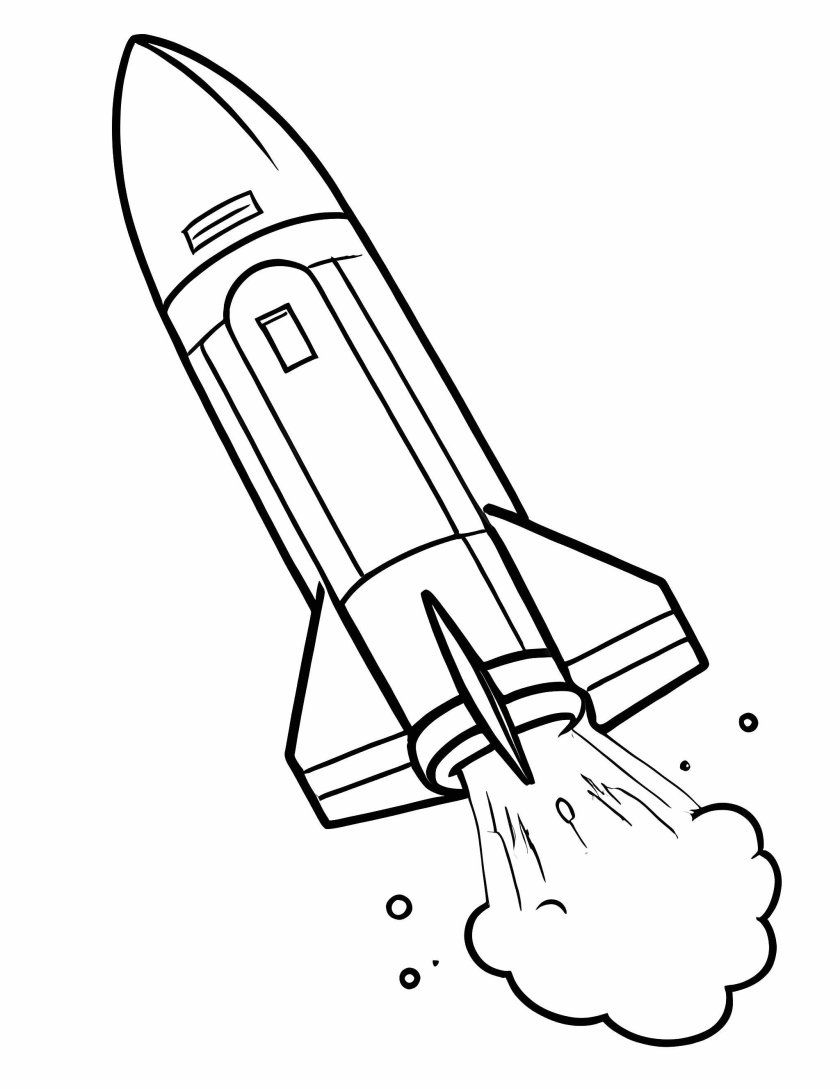 Космическая ракета раскраска