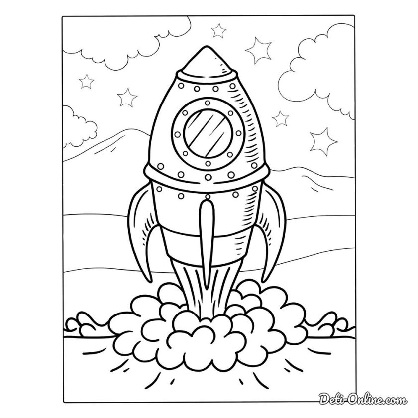 Раскраска. В космосе